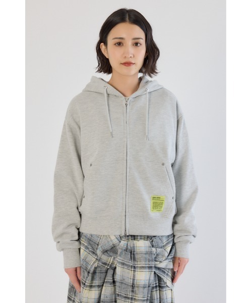 RODEO CROWNS WIDE BOWL（ロデオクラウンズワイドボウル）の「SHARE W ジップパーカー（パーカー・レディース・ライム/オフホワイト/グレー×ホワイト・LARGE/MEDIUM）」の10枚目の写真