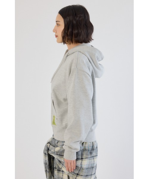 RODEO CROWNS WIDE BOWL（ロデオクラウンズワイドボウル）の「SHARE W ジップパーカー（パーカー・レディース・ライム/オフホワイト/グレー×ホワイト・LARGE/MEDIUM）」の11枚目の写真