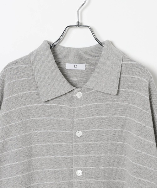 BAYFLOW（ベイフロー）の「【EF(エフ)】CASM POLO カーディガン（MEN）（カーディガン/ボレロ・メンズ・グレー/ネイビー・LARGE/MEDIUM）」の4枚目の写真