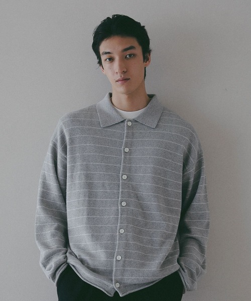 BAYFLOW（ベイフロー）の「【EF(エフ)】CASM POLO カーディガン（MEN）（カーディガン/ボレロ・メンズ・グレー/ネイビー・LARGE/MEDIUM）」の13枚目の写真