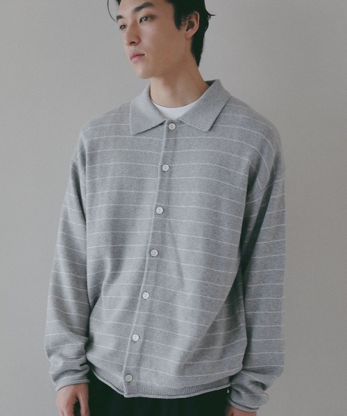 BAYFLOW（ベイフロー）の「【EF(エフ)】CASM POLO カーディガン（MEN）（カーディガン/ボレロ・メンズ・グレー/ネイビー・LARGE/MEDIUM）」の15枚目の写真