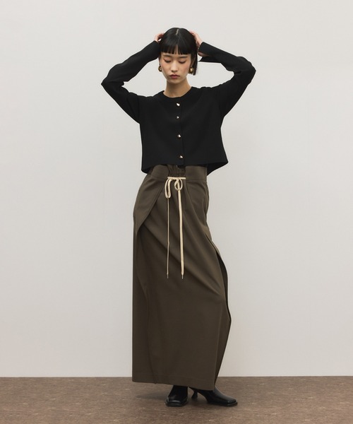 ADAM ET ROPE'（アダムエロペ）の「セレクトレングスコンパクトカーディガン/UV抑制/接触冷感（カーディガン/ボレロ・レディース・ピンク/レッド/ブラック・38/36）」の9枚目の写真