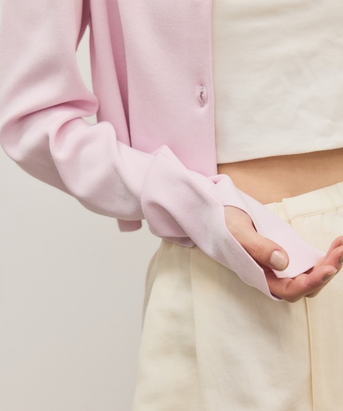 ADAM ET ROPE'（アダムエロペ）の「セレクトレングスコンパクトカーディガン/UV抑制/接触冷感（カーディガン/ボレロ・レディース・ピンク/レッド/ブラック・38/36）」の14枚目の写真