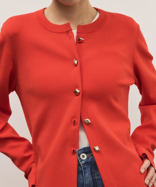 ADAM ET ROPE'（アダムエロペ）の「セレクトレングスコンパクトカーディガン/UV抑制/接触冷感（カーディガン/ボレロ・レディース・ピンク/レッド/ブラック・38/36）」の20枚目の写真