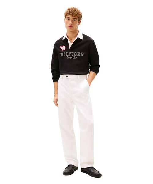 TOMMY HILFIGER(トミーヒルフィガー)の「ロングスリーブアスレジャーラグビーポロシャツ(ポロシャツ・メンズ・ブラック・X-LARGE/LARGE/SMALL/MEDIUM)」の3枚目の写真