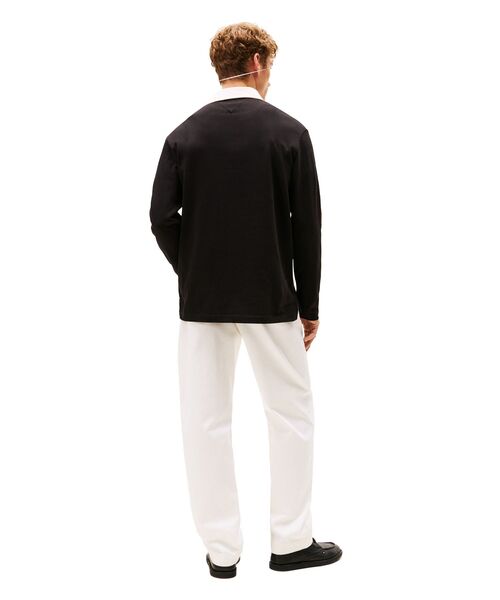 TOMMY HILFIGER(トミーヒルフィガー)の「ロングスリーブアスレジャーラグビーポロシャツ(ポロシャツ・メンズ・ブラック・X-LARGE/LARGE/SMALL/MEDIUM)」の4枚目の写真