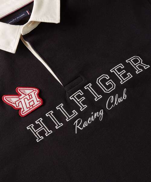 TOMMY HILFIGER(トミーヒルフィガー)の「ロングスリーブアスレジャーラグビーポロシャツ(ポロシャツ・メンズ・ブラック・X-LARGE/LARGE/SMALL/MEDIUM)」の6枚目の写真