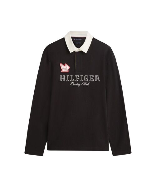 TOMMY HILFIGER(トミーヒルフィガー)の「ロングスリーブアスレジャーラグビーポロシャツ(ポロシャツ・メンズ・ブラック・X-LARGE/LARGE/SMALL/MEDIUM)」の7枚目の写真