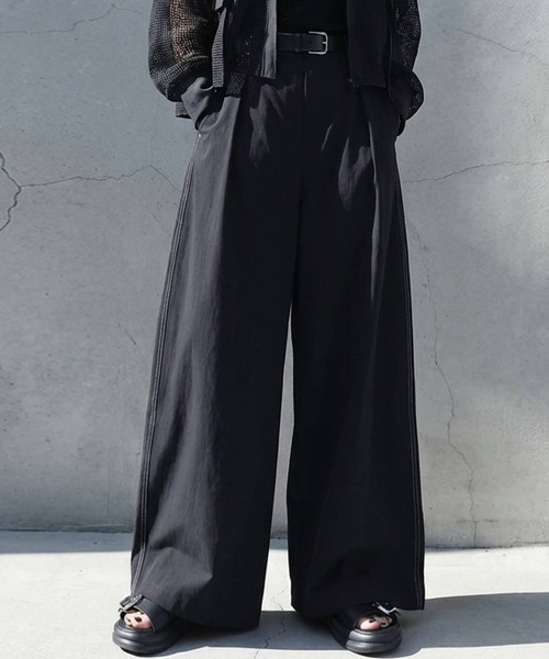 antiqua(アンティカ)の「配色ステッチ ワイドパンツ(その他パンツ・レディース・アイボリー/ブラック/ネイビー・MEDIUM/LARGE)」の13枚目の写真