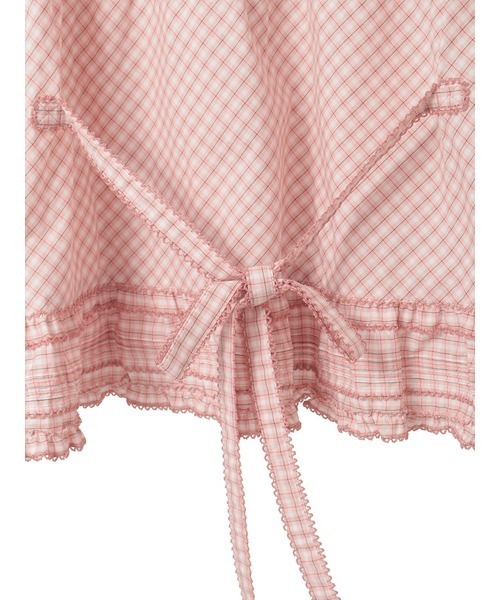 PINK HOUSE(ピンクハウス)の「苺ブーケ刺繍入りオリジナルチェックブラウス(シャツ/ブラウス・レディース・レッド系/ピンク系/グリーン系/ブルー系/ブラック系・フリー)」の9枚目の写真