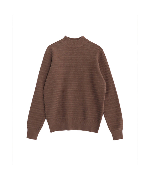 VASCARA(バスカラ)の「Stripe Half-neck knitwear (5colors)(ニット/セーター・レディース・ブラック/ライトベージュ/アイボリー/ブラウン/ライトグレー・FREE)」の4枚目の写真