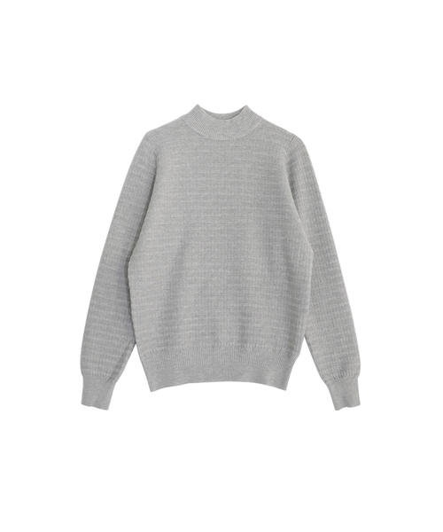 VASCARA(バスカラ)の「Stripe Half-neck knitwear (5colors)(ニット/セーター・レディース・ブラック/ライトベージュ/アイボリー/ブラウン/ライトグレー・FREE)」の3枚目の写真