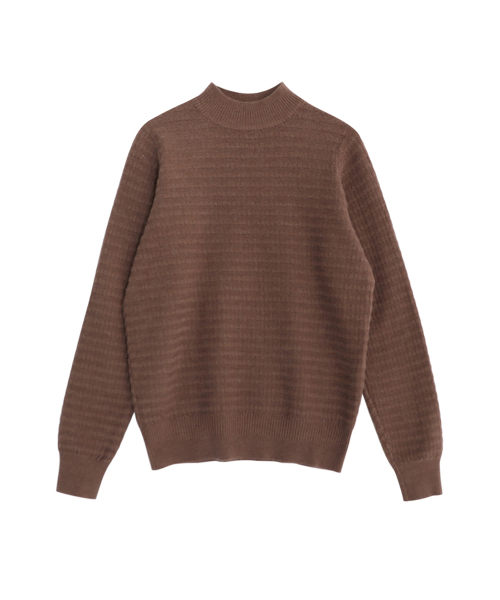 VASCARA(バスカラ)の「Stripe Half-neck knitwear (5colors)(ニット/セーター・レディース・ブラック/ライトベージュ/アイボリー/ブラウン/ライトグレー・FREE)」の8枚目の写真
