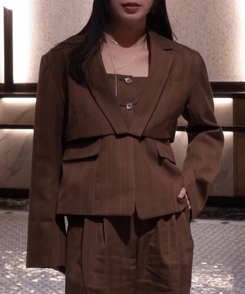 DEFORMATION PINSTRIPE JACKET（テーラードジャケット）｜Ameri