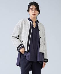 Liesse（リエス）の「ノーカラーツイードジャケット（ノーカラージャケット）」