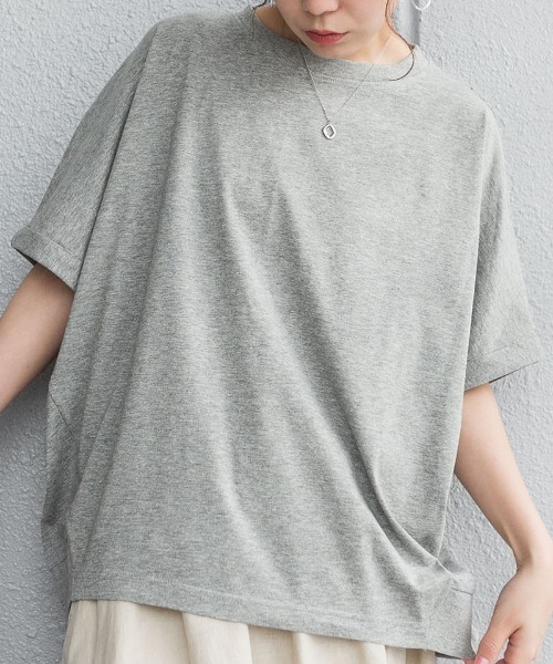 aity(アイティ)の「M-5L オーバーサイズ バルーンT(Tシャツ/カットソー・レディース・オフホワイト/ブラック/カーキ/杢グレー・4L~5L/LL~3L/M~L)」の3枚目の写真