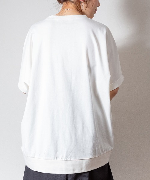 aity(アイティ)の「M-5L オーバーサイズ バルーンT(Tシャツ/カットソー・レディース・オフホワイト/ブラック/カーキ/杢グレー・4L~5L/LL~3L/M~L)」の16枚目の写真