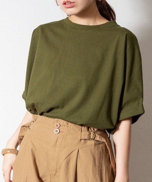 aity(アイティ)の「M-5L オーバーサイズ バルーンT(Tシャツ/カットソー・レディース・オフホワイト/ブラック/カーキ/杢グレー・4L~5L/LL~3L/M~L)」の10枚目の写真