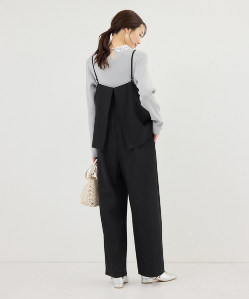 ROPE' PICNIC（ロペピクニック）の「レイヤードオールインワン（つなぎ/オールインワン・レディース・ブラック/ベージュ系その他・S/M/L）」の5枚目の写真