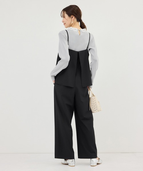 ROPE' PICNIC（ロペピクニック）の「レイヤードオールインワン（つなぎ/オールインワン・レディース・ブラック/ベージュ系その他・S/M/L）」の6枚目の写真