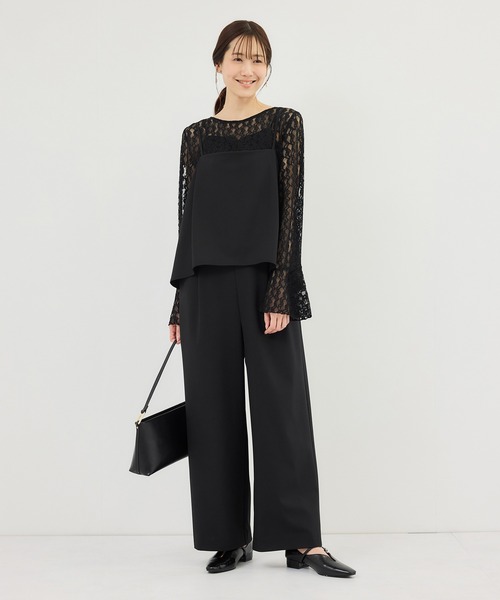 ROPE' PICNIC（ロペピクニック）の「レイヤードオールインワン（つなぎ/オールインワン・レディース・ブラック/ベージュ系その他・S/M/L）」の7枚目の写真