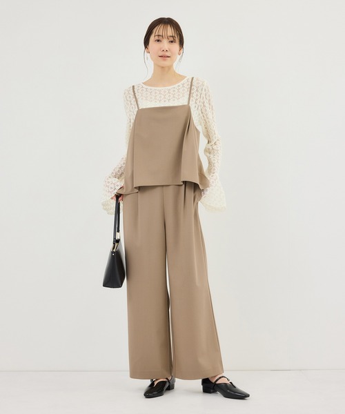 ROPE' PICNIC（ロペピクニック）の「レイヤードオールインワン（つなぎ/オールインワン・レディース・ブラック/ベージュ系その他・S/M/L）」の12枚目の写真