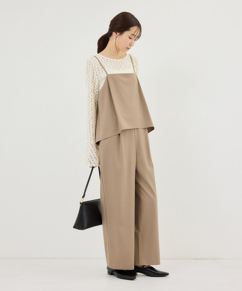 ROPE' PICNIC（ロペピクニック）の「レイヤードオールインワン（つなぎ/オールインワン・レディース・ブラック/ベージュ系その他・S/M/L）」の13枚目の写真