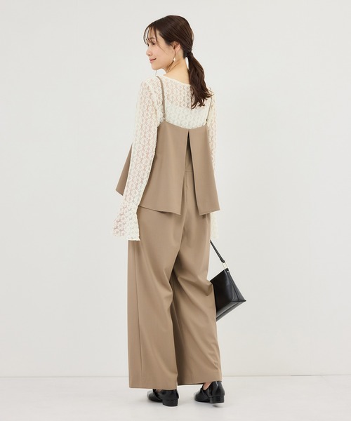 ROPE' PICNIC（ロペピクニック）の「レイヤードオールインワン（つなぎ/オールインワン・レディース・ブラック/ベージュ系その他・S/M/L）」の14枚目の写真