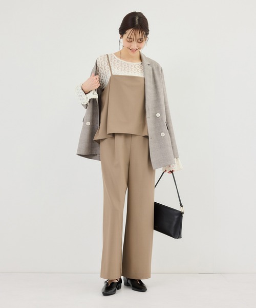 ROPE' PICNIC（ロペピクニック）の「レイヤードオールインワン（つなぎ/オールインワン・レディース・ブラック/ベージュ系その他・S/M/L）」の16枚目の写真