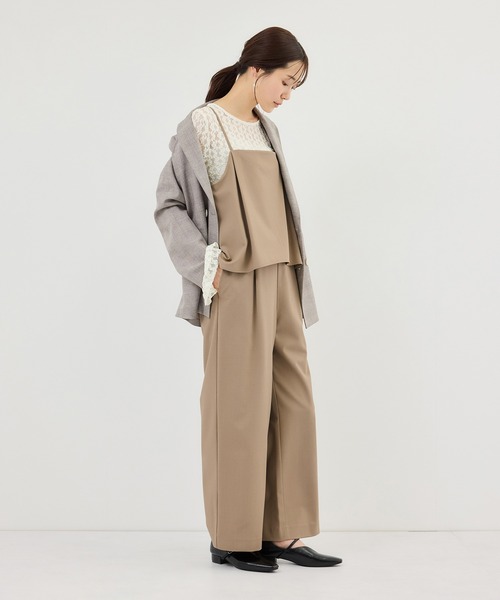 ROPE' PICNIC（ロペピクニック）の「レイヤードオールインワン（つなぎ/オールインワン・レディース・ブラック/ベージュ系その他・S/M/L）」の17枚目の写真