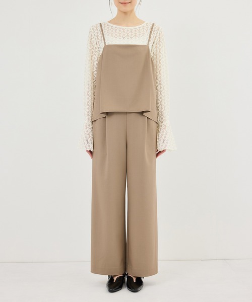 ROPE' PICNIC（ロペピクニック）の「レイヤードオールインワン（つなぎ/オールインワン・レディース・ブラック/ベージュ系その他・S/M/L）」の21枚目の写真