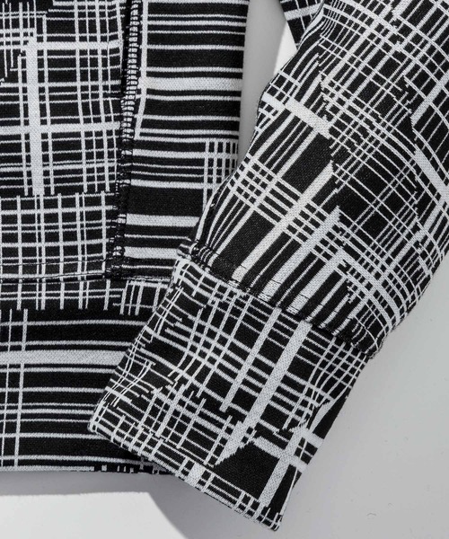 1PIU1UGUALE3  RELAX （ウノピゥウノウグァーレトレ リラックス）の「1PIU1UGUALE3 RELAX(ウノピゥウノウグァーレトレ リラックス)ジオメトリック ジップアップパーカー（パーカー・メンズ・ブラック・M/S/XXL/XL/L）」の15枚目の写真