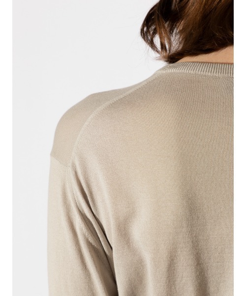 JOHN SMEDLEY(ジョンスメドレー)の「クルーネック長袖コットンニットプルオーバー(ニット/セーター・レディース・ベージュ系その他6・S/M)」の4枚目の写真