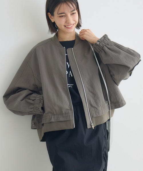 Pillini(ピリーニ)の「コットンMA-1(MA-1・レディース・カーキ/ベージュ・FREE)」の2枚目の写真