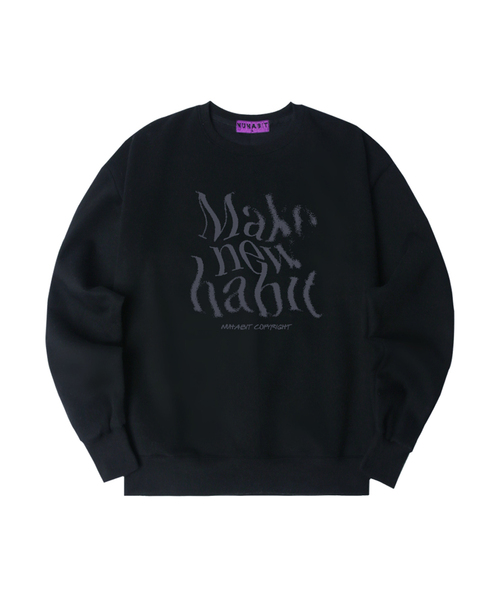 NUHABIT(ニューハビット)の「N/H MAKE オーバーサイズ 裏起毛 スウェット (SOM4-4NH1280)(スウェット・メンズ・ホワイト/ライトグレー/グレー/ネイビー/アイボリー/ブラック・MEDIUM/X-LARGE/LARGE)」の1枚目の写真