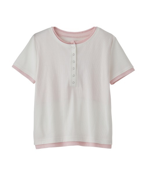 RANAN(ラナン)の「レイヤードヘンリーネックTシャツ(Tシャツ/カットソー・レディース・グレー/ブラック/ネイビー/ホワイト・LL/M/L)」の20枚目の写真
