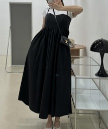 YUGA_YGMC Korean-style camisole voluminous flare dress