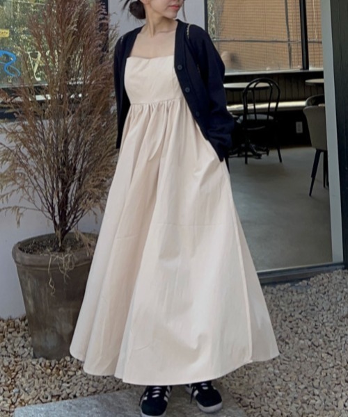 FREE STYLISTS（フリー スタイリスト）の「YUGA_YGMC　　Korean-style camisole voluminous flare dress（ワンピース・レディース・ブラック・FREE）」の5枚目の写真