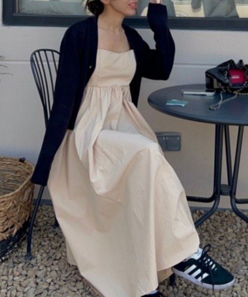 FREE STYLISTS（フリー スタイリスト）の「YUGA_YGMC　　Korean-style camisole voluminous flare dress（ワンピース・レディース・ブラック・FREE）」の8枚目の写真