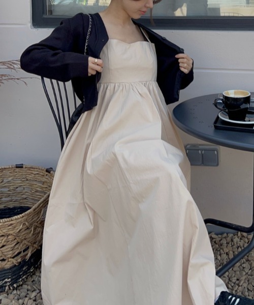 FREE STYLISTS（フリー スタイリスト）の「YUGA_YGMC　　Korean-style camisole voluminous flare dress（ワンピース・レディース・ブラック・FREE）」の9枚目の写真