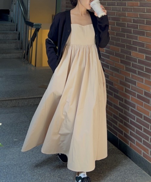 FREE STYLISTS（フリー スタイリスト）の「YUGA_YGMC　　Korean-style camisole voluminous flare dress（ワンピース・レディース・ブラック・FREE）」の21枚目の写真