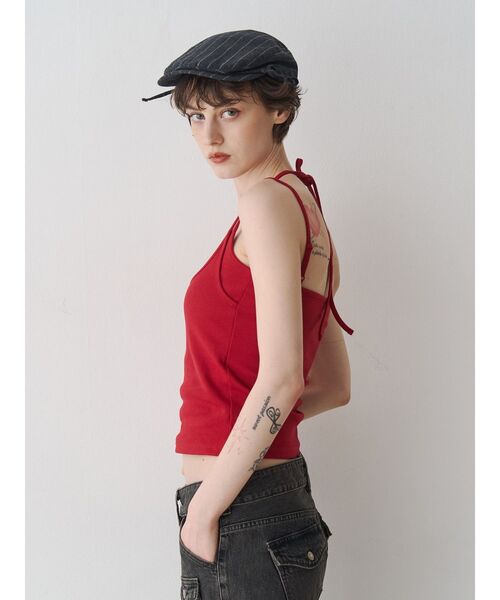 jouetie（ジュエティ）の「レイヤードキャミソール　カップ付き（キャミソール・レディース・ピンク/レッド/ブラック/オフホワイト/ブルー・MEDIUM）」の8枚目の写真