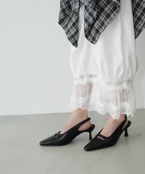 chuclla(チュクラ)の「ポインテッドトゥ スリングバックパンプス chs26s006(パンプス・レディース・ブラック・36/37/38/39/40)」の11枚目の写真