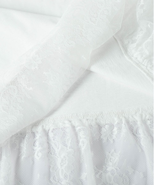 La-gemme(ラジェム)の「裾レーストップス(Tシャツ/カットソー・レディース・ホワイト/ブラック・フリー)」の20枚目の写真