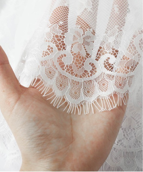 La-gemme(ラジェム)の「裾レーストップス(Tシャツ/カットソー・レディース・ホワイト/ブラック・フリー)」の21枚目の写真