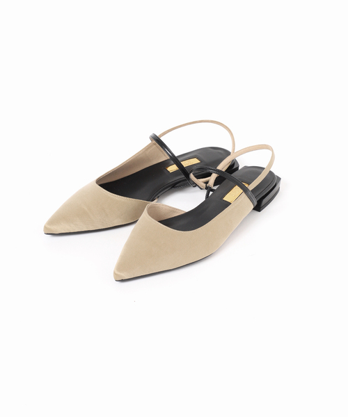 GRISE（グリーズ）の「《追加/WEB+一部店舗限定》GRISEポインテッドストラップスリングバック（その他シューズ・レディース・ベージュ/グリーン/シルバー/ブラック系その他・25.5cm/25cm/24.5cm/24cm/23.5cm/23cm/22.5cm/22cm）」の9枚目の写真