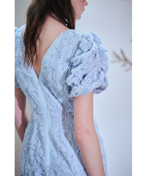 Estella.K(エステラケー)の「Butterfly Lace Midi Dress 3Dフラワーバタフライドレス(ワンピース・レディース・ホワイト/モーブ系/サックスブルー・FREE)」の13枚目の写真