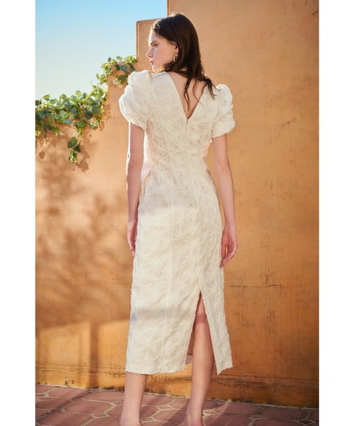 Estella.K(エステラケー)の「Butterfly Lace Midi Dress 3Dフラワーバタフライドレス(ワンピース・レディース・ホワイト/モーブ系/サックスブルー・FREE)」の10枚目の写真