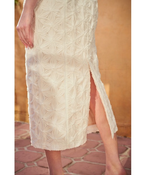 Estella.K(エステラケー)の「Butterfly Lace Midi Dress 3Dフラワーバタフライドレス(ワンピース・レディース・ホワイト/モーブ系/サックスブルー・FREE)」の22枚目の写真