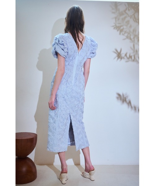 Estella.K(エステラケー)の「Butterfly Lace Midi Dress 3Dフラワーバタフライドレス(ワンピース・レディース・ホワイト/モーブ系/サックスブルー・FREE)」の18枚目の写真